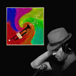 Impressions Dorure Musique de trompette colorée