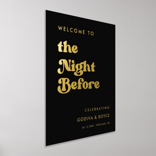 Impressions Dorure Noir et or design La nuit avant l'accueil (Poser)