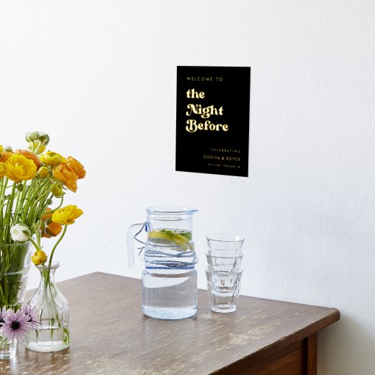 Impressions Dorure Noir et or design La nuit avant l'accueil (Couchage (Cuisine))