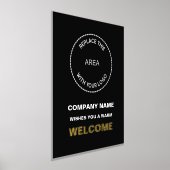 Impressions Dorure Nom de l'entreprise Logo Bienvenue Black Luury Rea (Poser)