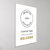 Impressions Dorure Nom de l'entreprise Logo Bienvenue Luury Real (Poser)