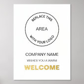 Impressions Dorure Nom de l'entreprise Logo Bienvenue Luury Real (Recto)