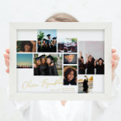 Impressions Dorure Nom Editable Multi Photo Grad Collage École OR