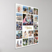 Impressions Dorure Nom monogrammé et premier collage photo moderne (Poser)