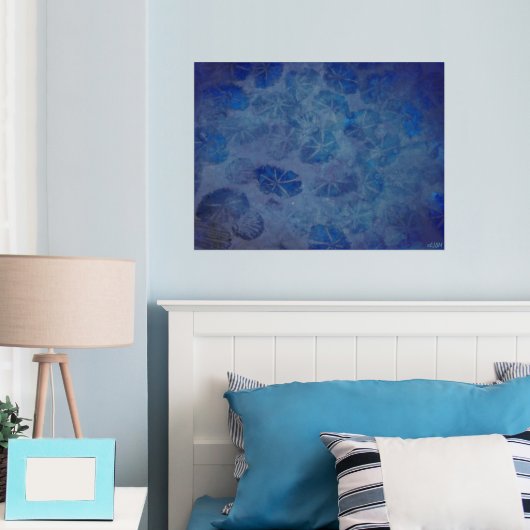 Impressions Dorure Ocean Creatures Silver Foil Print (In situ (chambre))