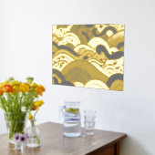 Impressions Dorure Ocean Waves Gold Foil avec un Arrière - plan gris  (Couchage (Cuisine))