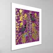 Impressions Dorure Oiseau tropical moderne Art floral Abstrait (Poser)