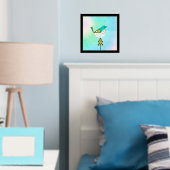 Impressions Dorure Oiseau Turquoise et Or (In situ (chambre))
