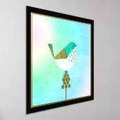 Impressions Dorure Oiseau Turquoise et Or (Poser)