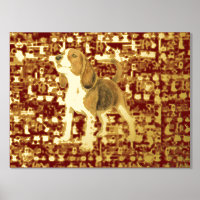 or abstrait flou pixel art et chien