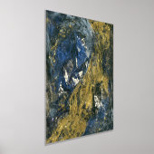 Impressions Dorure Or bleu sur l'art Abstrait noir (Poser)