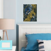 Impressions Dorure Or bleu sur l'art Abstrait noir (In situ (chambre))
