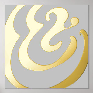 Impressions Dorure Or gris minimal Abstrait