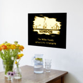 Impressions Dorure or Londres skyline longitude latitude (Couchage (Cuisine))