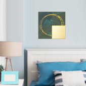 Impressions Dorure Or vert Abstrait minimal moderne (In situ (chambre))