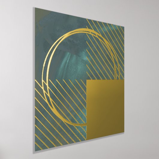 Impressions Dorure Or vert Abstrait minimal moderne (Poser)