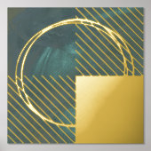Impressions Dorure Or vert Abstrait minimal moderne (Recto)