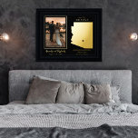 Impressions Dorure Où notre voyage a commencé Arizona photo Mariage<br><div class="desc">"Where Our Journey Began" Carte d'état du couple mariage et design de garde de photos avec coeur mobile à l'emplacement de votre mariage ou autre occasion mémorable. Pour déplacer l'emplacement du coeur, cliquez simplement sur "Personnaliser", puis "Customiser" et faites glisser le coeur vers l'emplacement de votre choix. Autres états disponibles...</div>
