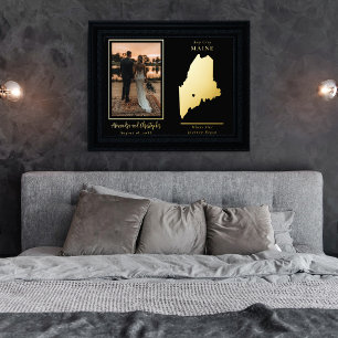 Impressions Dorure Où Notre Voyage A Commencé Maine Photo Mariage