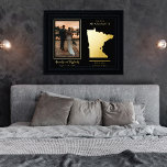 Impressions Dorure Où notre voyage a commencé Minnesota photo Mariage<br><div class="desc">"Where Our Journey Began" Carte d'état du couple mariage et design de garde de photos avec coeur mobile à l'emplacement de votre mariage ou autre occasion mémorable. Pour déplacer l'emplacement du coeur, cliquez simplement sur "Personnaliser", puis "Customiser" et faites glisser le coeur vers l'emplacement de votre choix. Autres états disponibles...</div>