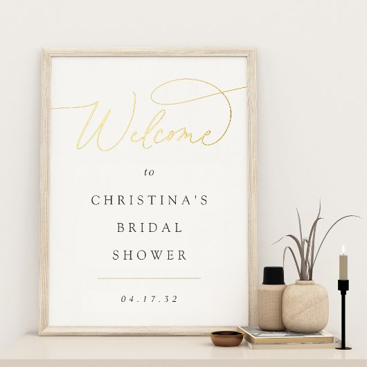 Impressions Dorure Panneau de bienvenue élégant et simple pour événem