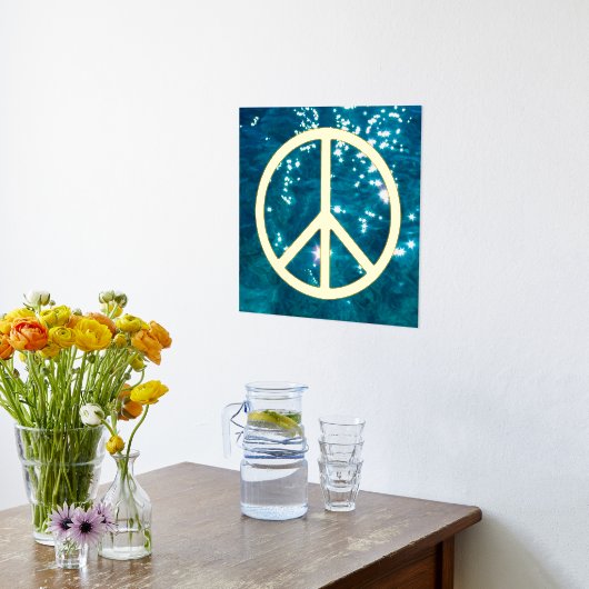 Impressions Dorure Panneau de paix solide - Noir (Couchage (Cuisine))