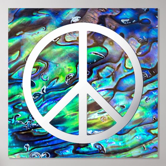 Impressions Dorure Panneau de paix solide - Noir (Recto)