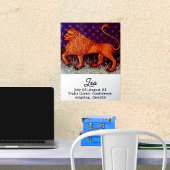 Impressions Dorure Panneau Lion Zodiac Lion Horoscope Anniversaire