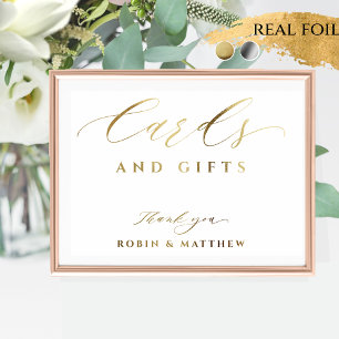 Impressions Dorure Panneau Mariage Real Foil Elegant Cartes et Cadeau