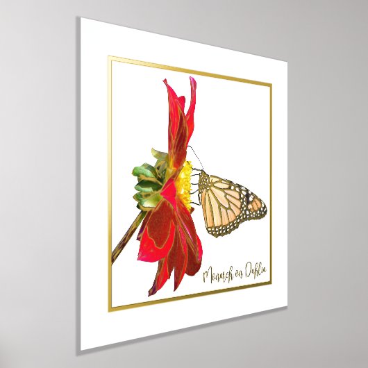 Impressions Dorure Papillon Monarque Accent Foil sur Dahlia Imprimer (Poser)