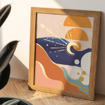 Impressions Dorure Paysage géométrique Abstrait moderne Soleil & Lune<br><div class="desc">Design et moderne abstrait géométrique paysage soleil et papier de feuille de lune. Une pièce moderne et élégante pour décorer avec style votre décor maison. Design original et oeuvres d'art de Moodthology Papery.</div>