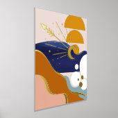 Impressions Dorure Paysage géométrique Abstrait moderne Soleil & Lune (Poser)