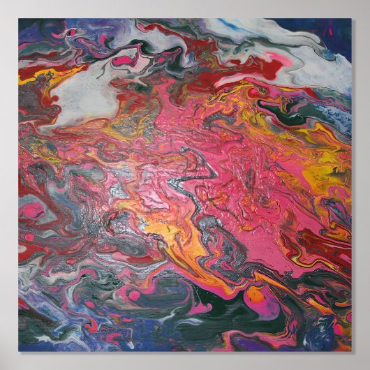 Impressions Dorure Peinture à torsion de lave nuageuse (Recto)