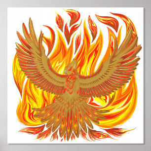 Impressions Dorure Phoenix mythologique immortelle Créature