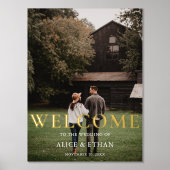 Impressions Dorure Photo Affiche de bienvenue élégante (Recto)