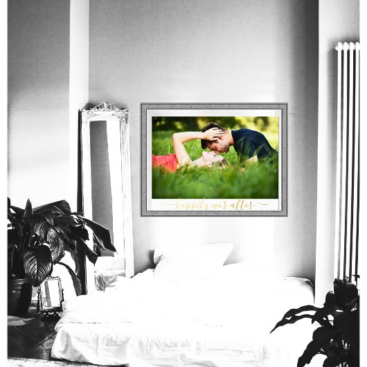 Impressions Dorure Photo Couple Happy Jamais Après Mariage