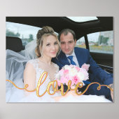 Impressions Dorure Photo Mariage de script d'amour manuscrit (Recto)