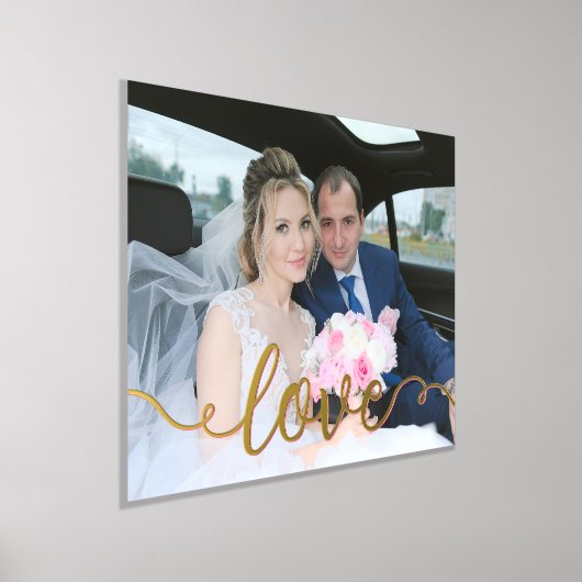 Impressions Dorure Photo Mariage de script d'amour manuscrit (Poser)