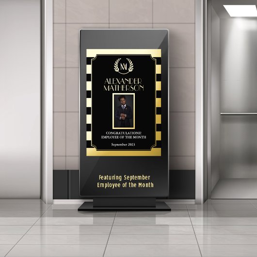 Impressions Dorure Photo moderne Black Gold Employé du mois