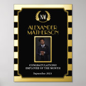 Impressions Dorure Photo moderne Black Gold Employé du mois (Recto)