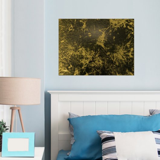 Impressions Dorure Pine Needles Gold Foil Art Print (In situ (chambre))