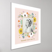 Impressions Dorure Pink Foil Floral Girl's Nursery Photo Art Imprimer (Poser)