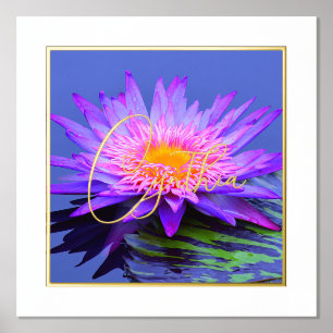 Impressions Dorure Pink Purple Water Lily w Foil Nom