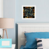 Impressions Dorure Pinwheel Art Abstrait (In situ (chambre))