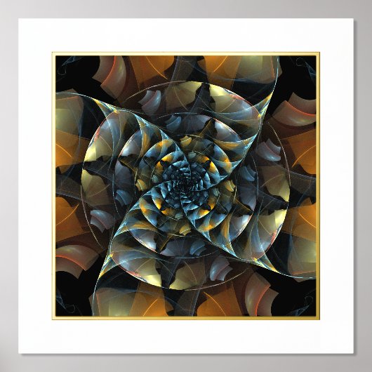 Impressions Dorure Pinwheel Art Abstrait (Recto)