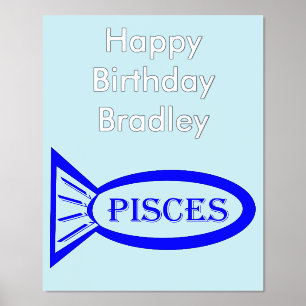 Impressions Dorure Pisces Star Sign Fish Custom Anniversaire Party