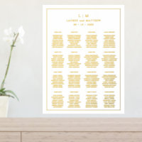 Plan de table de mariage élégant avec monogramme s
