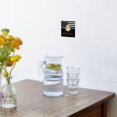 Impressions Dorure Police Ligne bleue Drapeau Félicitations Retraite (Couchage (Cuisine))