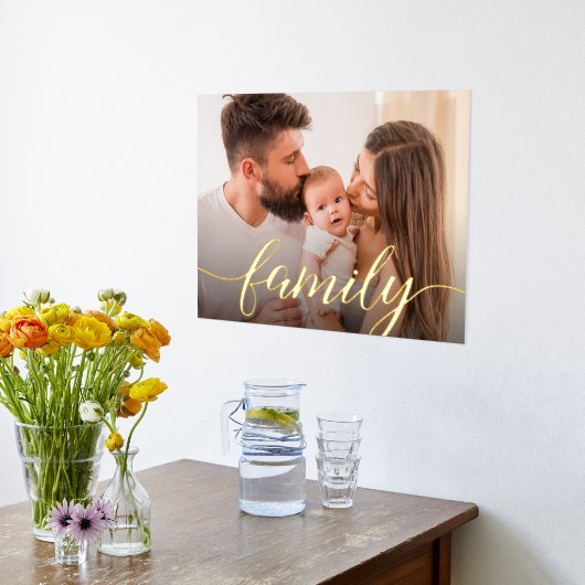 Impressions Dorure Portrait de famille personnalisable Real Gold scri (Couchage (Cuisine))