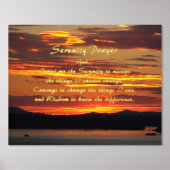 Impressions Dorure Prière de sérénité Paysage du coucher de soleil or (Recto)